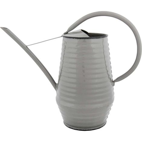Esschert Design Gießkanne Grau pulverbeschichtet 0,94 Liter - Metall