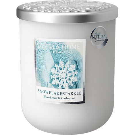 Grande bougie à la cire de soja flocons givrés
