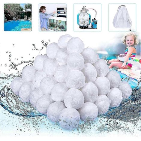 Boules filtrantes, boules filtrantes pour piscine 700 g, remplacent 25 kg de sable filtrant, accessoires pour système de filtration, pour le nettoyage de la piscine, pompe de filtration (1/4)