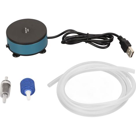 Pompe à oxygène pour aquarium, ultra silencieuse, rechargeable par USB, aérateur portable pour aquariums et pêche en extérieur (1/5)