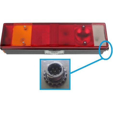 Faro trasero izquierdo DAF XF CF, MAN TGA TGS Renault Midlum Premium Kerax Magnum 5001847586 con conector redondo AMP 1993-2005