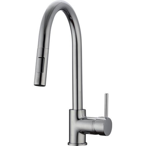 Grifo de cocina con mezclador monomando extraíble Round Cromo GME (1/2)