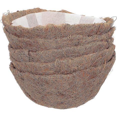 Tapis en fibre de coco pour fleurs, protection et rétention des nutriments, lot de 5, pour jardins, maisons, bureaux et hôtels (1/5)
