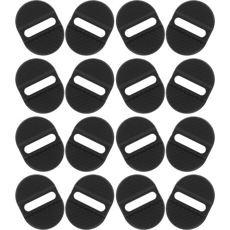 160 piezas de plástico negro, protectores de cerradura de puerta de coche y amortiguadores