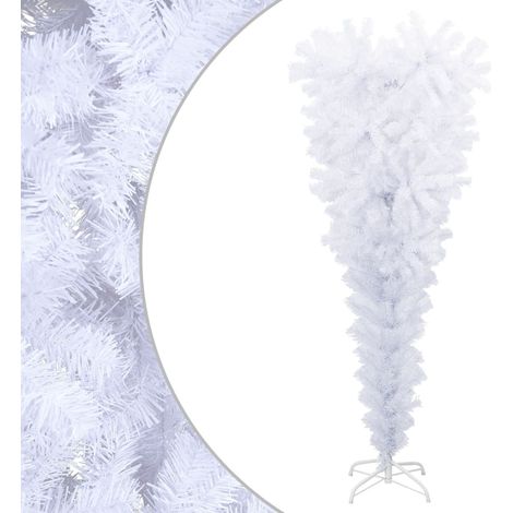 Árbol de Navidad artificial al revés con soporte blanco 120 cm vidaXL (1/5)