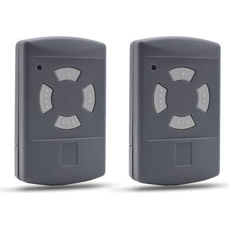 Télécommande Compatible pour Porte de Garage HORMANN 40,685MHz HSE2 HSM4 HSM2 HSE4 HS2 HS4 Bouton Gris (Lot de 2) (1/4)