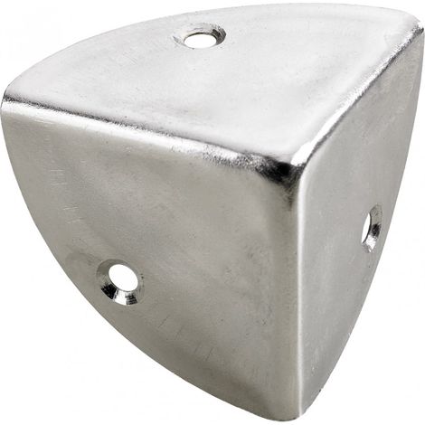 HETTICH Coin de valise à visser acier nickelé HETTICH, L.45 mm