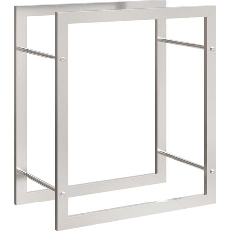 Portalegna 50 x 28 x 56 cm acciaio inox argento 020043716