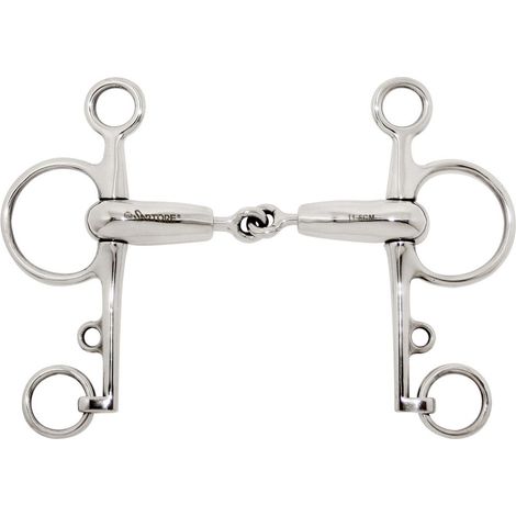 Morsure vide de pelham articulé en acier inoxydable avec embout buccal réglable de 20 mm