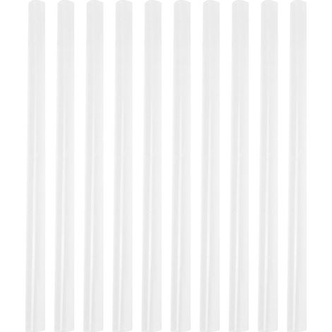 Lot de 10 bâtonnets de colle transparente 0,7 x 19 cm pour pistolet à colle thermofusible 20 W (1/5)