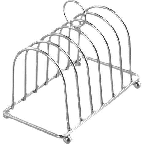 1 Grille à pain, Acier inoxydable, 6 fentes, Design surélevé, Pour maison et restaurant