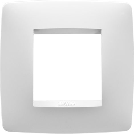 PLAQUE ONE 2P BLANC SATIN GEWISS GW16122VW