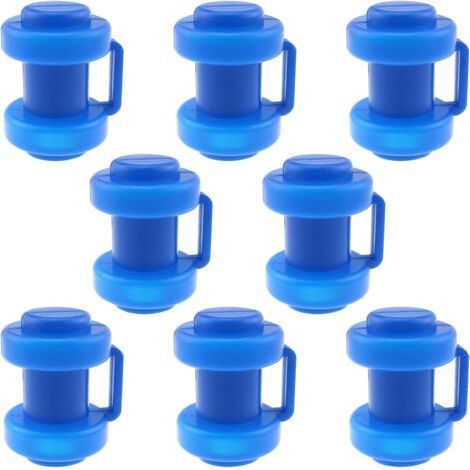 Lot de 8 cache-poteaux de trampoline, embouts de poteaux de filet, embouts de tubes de trampoline bleus, embouts en plastique PP 70 mm/2,75 pouces, adaptés à tous types de trampolines (1/5)