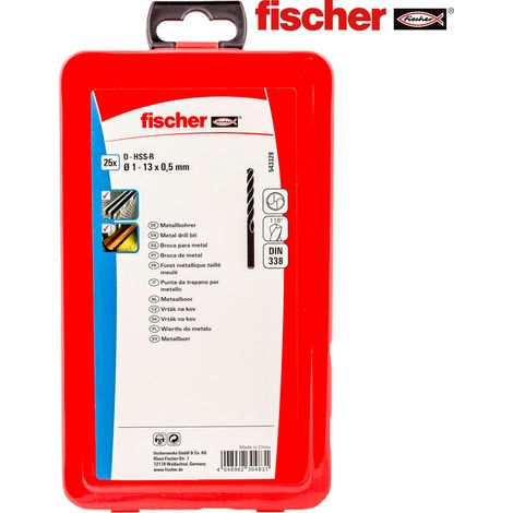 Metallbohrer fischer hss-r din338 Schnellarbeitsstahl 25 Stück