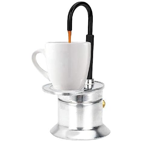 Pot Moka, Cafetière sur Cuisinière, Préparation Express en 90 Secondes, Alliage d'Aluminium Résistant, Légère pour Extérieur Voyages, Cuisine Maison Randonnée Festivités