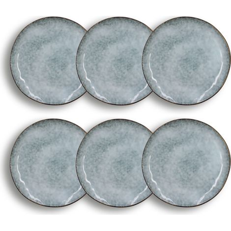 Lot de 6 assiettes desserts en grès 20,5cm, ARONAL (1/5)