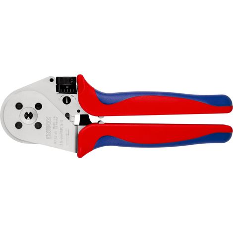 KNIPEX 97 52 65 Crimpadora de 4 mandriles para terminales girados con mangos multicomponentes cromado 230 mm (1/8)