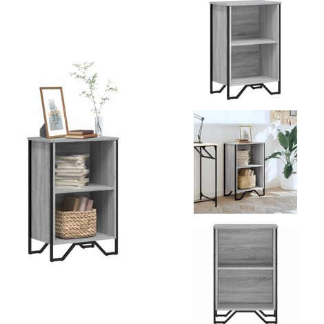 Bücherregal Grau Sonoma 50x31x74,5 cm Holzwerkstoff - Bücherregal - Bücherregale - Bücheraufbewahrung - Lagerschrank (1/5)