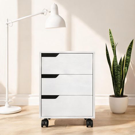 Meuble de rangement de bureau blanc en MDF 40 x 50 x 57,5 cm (1/5)
