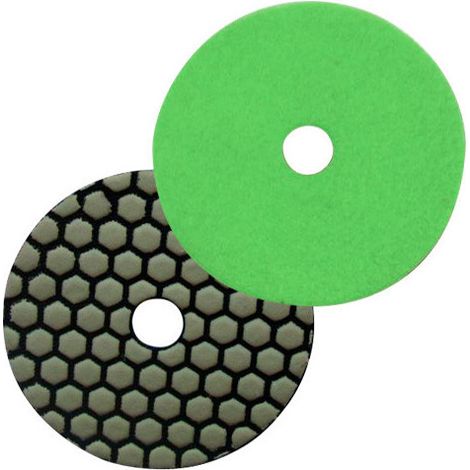 Pad de polissage diamanté à sec auto-agrippant D.125 mm x Gr. 800 - Granit, marbre, pierre naturelle - Diamwood (1/2)