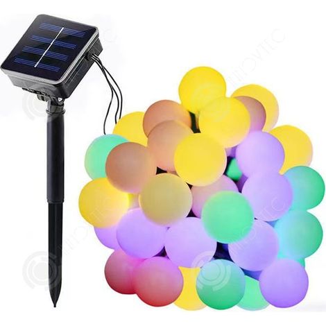 10 m guirlande lumineuse solaire, 80 LED, étanche IP65, pour extérieur jardin terrasse balcon (1/4)