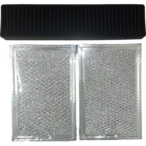 Grease filter for GE microwave oven JVM7195DK5WW (3-pack, high-efficiency aluminum filter, replacement kitchen accessory)