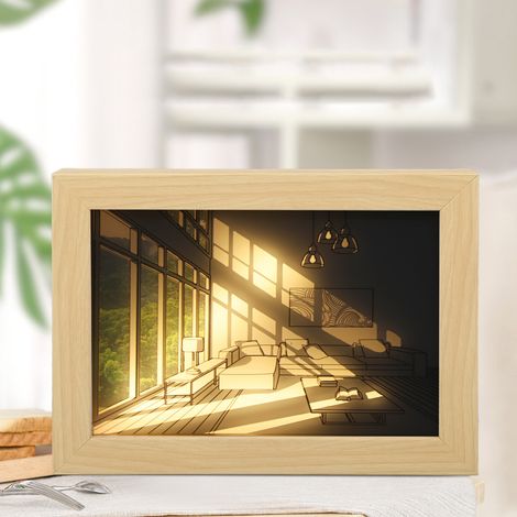 Veilleuse décorative LED avec tableau de chevet, style anime japonais, 3 modes d'éclairage, veilleuse moderne et créative simulant la lumière du soleil, applique murale décorative d'intérieur, petite  (1/5)