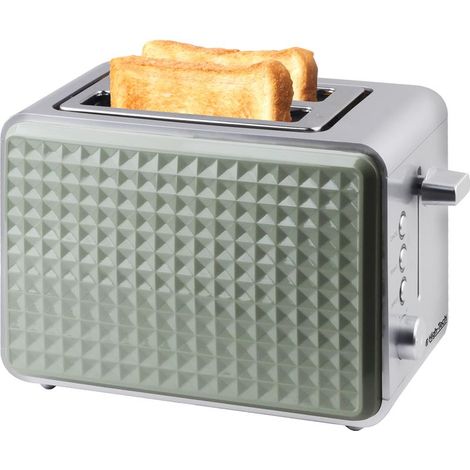 HIGH-TECH TOSTAPANE DA 750 WATT IN ACCIAIO E FINITURE VERDI (1/2)