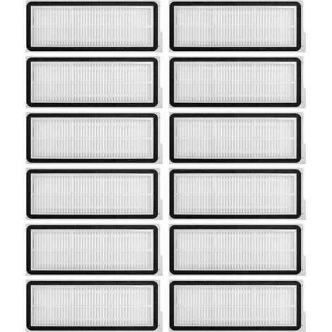 Lot de 12 filtres HEPA de rechange QV35A, QV35S, Qrevo S pour aspirateur Roborock Qrevo MaxV, Qrevo Plus, Qrevo Pro, Qrevo Curv, Qrevo Edge, kit d'accessoires de filtres (pas pour Q Revo) (1/5)