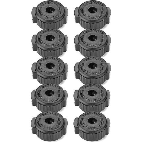 Lot de 10 supports de cymbales en plastique, écrou de cymbale à dégagement rapide et support de cymbale pour pieds de cymbales filetés de 8 mm (1/5)