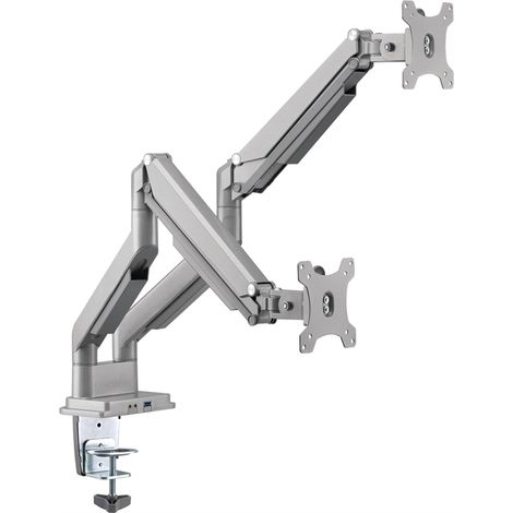 Supporto mobile InLine in alluminio argento per ufficio