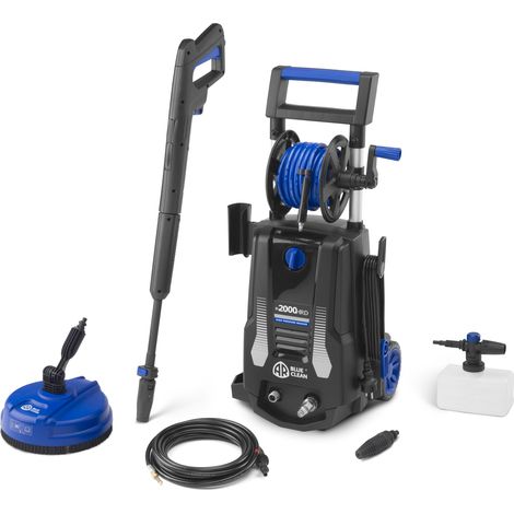 Nettoyeur Haute Pression AR Blue Clean e-2000 HRD  avec Sonde de Débouchage pour Canalisations et Patio Cleaner (2000 W, Pression 150 bars, Débit  440 l/h)