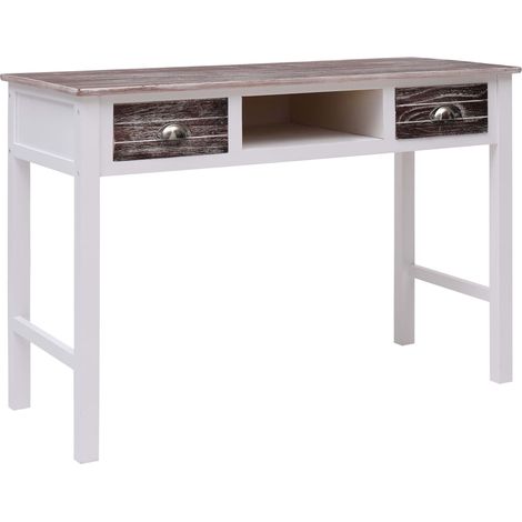 Escritorio de madera marrón 110x45x76 cm