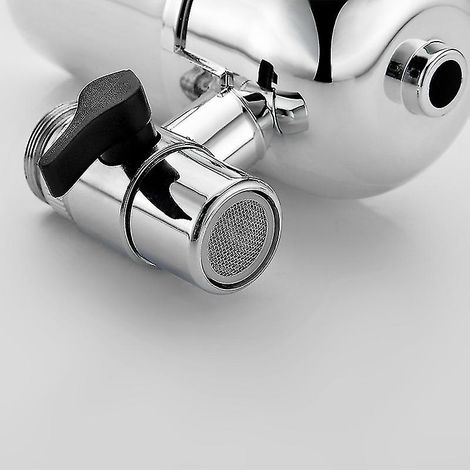 Filtre à eau pour robinet en acier inoxydable chromé, réduit le chlore, vertical
