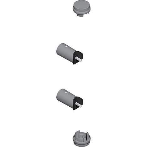 Kit support droit + bouchon pour Diva XX inox intérieur perçé 7692 - LA CROISEE D.S. (1/4)