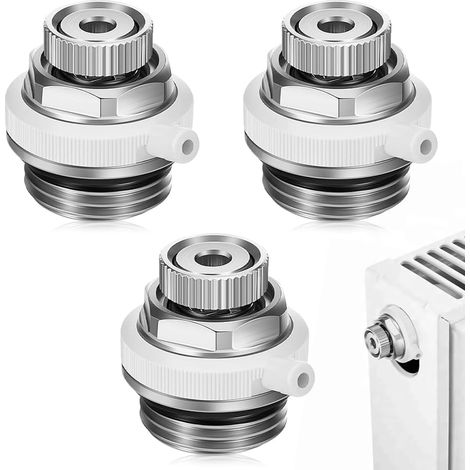 pezzi Valvola di spurgo automatica del radiatore, tappi di ventilazione del radiatore da 1/2 pollice Tappi di spurgo manuale del radiatore Sfiato automatico dell'aria per radiatori
