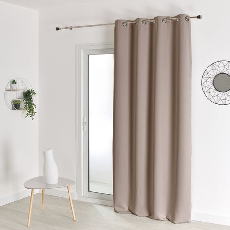 Rideau occultant uni M1 non feu Lin 140x260 cm (1/3)