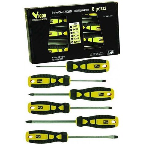 Juego de destornilladores Vigor Serie C de 6 piezas