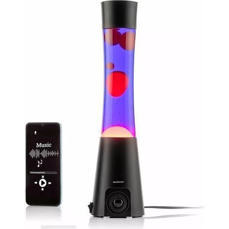 Lampe à Lave - STRAßE TECH - Bluetooth 5.0 - Éclairage Tamisé 30W - Design Rétro - Ampoule Rechange