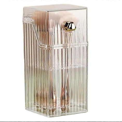 Tube de rangement pour pinceaux de maquillage, boîte de rangement anti-poussière pour pinceaux à poudre libre, C-- (1/5)