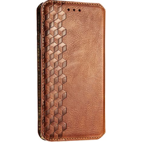 funda tipo cartera de cuero, 2 ranuras para tarjetas, carcasa de TPU, soporte para vídeo del teléfono, cierre magnético para iPhone 14 Plus (1/5)