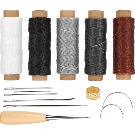 Kit d'outils pour le travail du cuir : couture à la main, poinçonnage, sculpture, etc. (1/5)