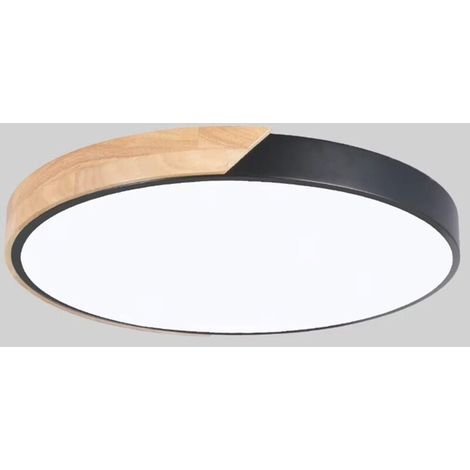 Schwarze LED-Deckenleuchte – Geeignet für Schlafzimmer, Wohnzimmer, Hotels, Büros usw. – 1 Stück, 30 cm, 18 W, warmweißes Licht (1/5)