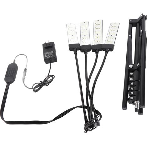 Lampes de culture LED pour plantes d'intérieur Spectre complet 3 modes d'éclairage 5 minutages de luminosité avec trépied réglable en hauteur Tube col de cygne à 360 degrés Télécommande croissance des (1/5)