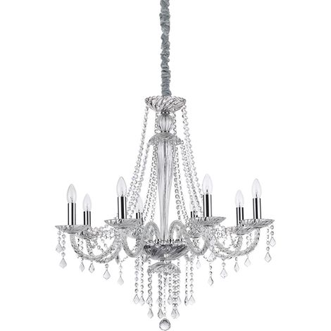 Lampadario Classico Amadeus Metallo-Cristallo Trasparente 8 Luci E14 (1/3)
