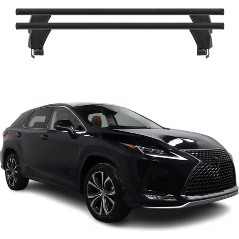 OMAC Dachträger Querträger Alu für Lexus RX IV 2016-2022 – Abschließbar – T-Nut – City-Crash-getestet – Max. 50 kg Schwarz (1/5)