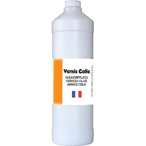 Flacon de vernis colle - Tous supports - Finition satinée - Cléopâtre - Bidon 1L
