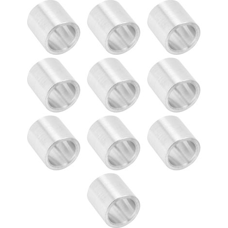 Entretoise ronde en aluminium, jeu de 10 pièces, diamètre extérieur 8 mm, support d'écartement structurel, raccords de fixation pour montage. (1/5)