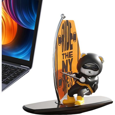Figurines Auto pour Tableau de Bord - Accessoires D'Intérieur Ours Surfeur Mignon - Accessoires Intérieurs Véhicule Animal,pour Conducteur et Conductrice de SUV Camionnette Berline Scooter (1/5)