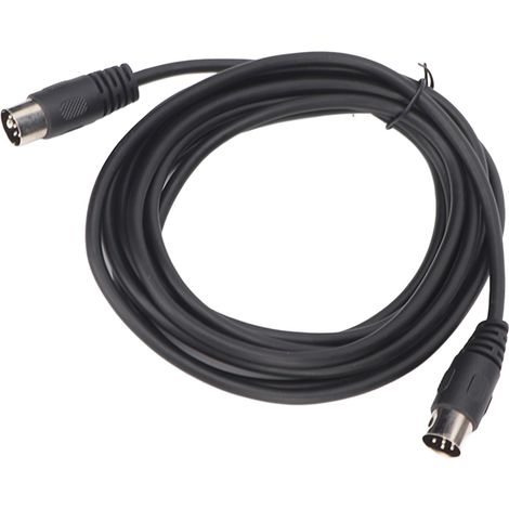 Câble Din 6 Broches Mâle À Mâle - Extension Signal Audio Données - Pour Périphériques Ordinateur Et Équipements Numériques - 1 Pièce (1/5)